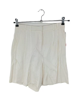 ZARA BASIC Short taille haute Dames Pantalon court T EU 36 crème - Photo 1/4
