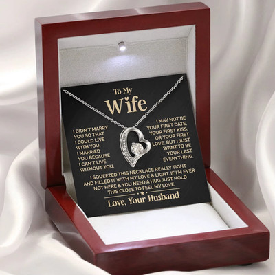 To My Beautiful Wife, Meeting You Was Fate, I Love You Always & Forever Necklace