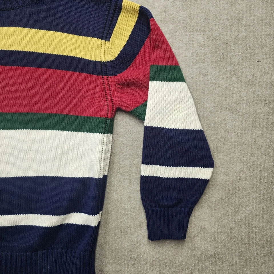 Vintage Alexander Julian Colours Striped Multicolor Heavy Cotton Sweater Size XL - Image 3 of 4
