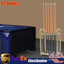 Floor Stand Billiard Cue Holder 12 Hold Pool Cue Stick Rack Holder Table Gold
