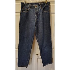 Vintage Eddie Bauer 90's Y2K High-Rise Straight Leg Jeans Blue Wash Size 10
