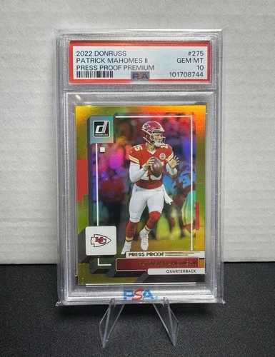 2022 Panini Donruss Patrick Mahomes II #275 Press Proof Premium PSA 10