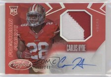 2014 Certified Freshman Fabric Mirror Signatures Red /249 Carlos Hyde Auto 4y4