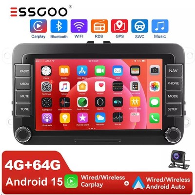 7'' Car Stereo Radio For VW Volkswagen Jetta Passat Carplay GPS Touch Screen 64GB
