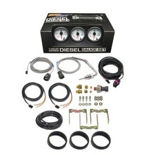 Slightly Used GlowShift White Diesel Gauge Set - 60 Boost, 2400 EGT, Fuel Press
