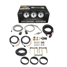 Slightly Used GlowShift White Diesel Gauge Set - 60 Boost, 2400 EGT, Fuel Press