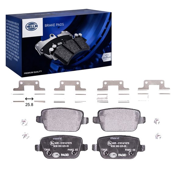 Hella BremsbelÄGe Hinten Passend FüR Land Rover Freelander | 8DB 355 025-3-image