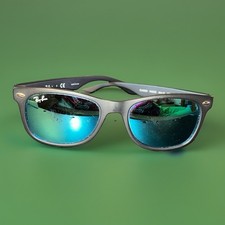 Ray-Ban Kids' Sunglasses RJ 9052S 100S/55 Matte Black Square 47 mm Blue Lens