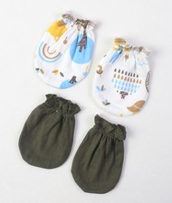 Baby Hand Mittens  Gloves Pack of 2 Different Colors 0-3 months,Newborn/Infant