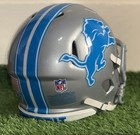 🦁🏟️ Detroit Lions - Silver Riddell Speed Football Helmet — photo 3
