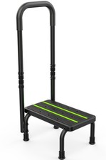Step Stool with Handle for Elderly, Non Skid Platform  Adjustable Handrail, ...