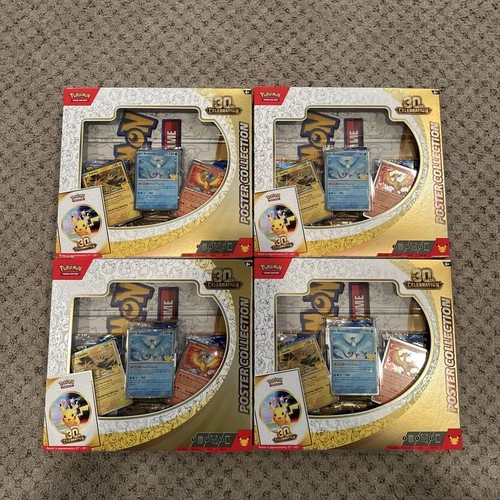 2026 Pokemon TCG 30th Celebration Anniversary Poster Collection Sealed LOT of 4