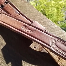 Vintage HUNTER 1" LEATHER SLING 2-pc. with Swivel Attachment