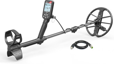 Nokta Simplex Ultra Waterproof Metal Detector with Carbon Fiber Shaft and 11  Se