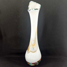 Vintage Hand blown sstudio art glass tall swirled swung glass style vase