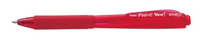 Pentel BX440 Feel-it! Wow! Ballpoint Pen 1 mm red 12 pcs 1 count (Pack of 12) re