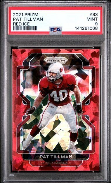 2021 Panini Prizm #83 Pat Tillman Red Ice PSA 9 Cardinals
