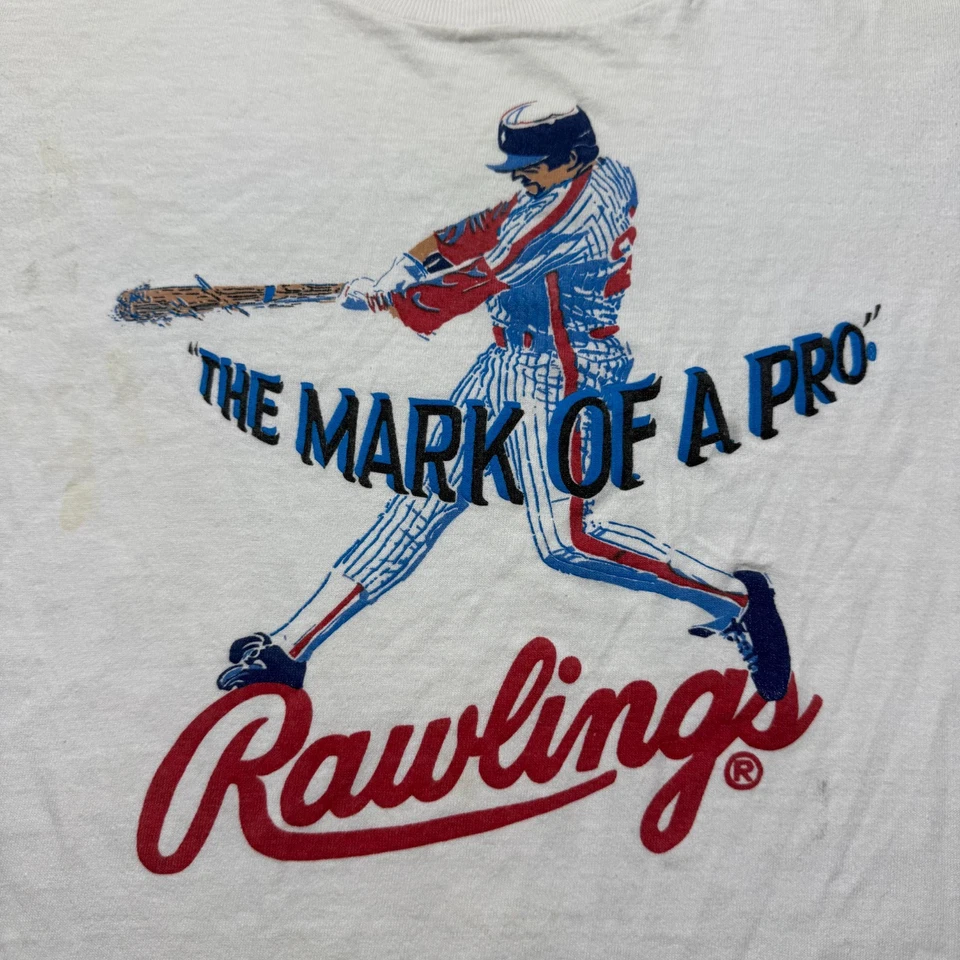 Camisa Atlética Vintage Años 80 Rawlings Béisbol The Mark of a Pro Kokesh EE. UU. Grande Foto 2 de 4