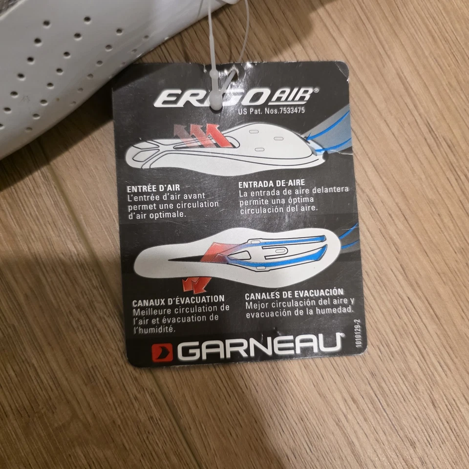 Nuevo Louis Garneau Tri X-Lite II Carbono Bicicleta de Carretera Zapatos 39.5 Blanco Azul Triatlón Foto 3 de 4