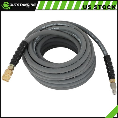 #ad #ad Pressure Washer Hose Gray With Couplers 100ft 4000psi 3 8quot; $88.35