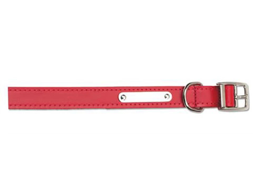 "Cuello de cuero Ancol rojo - cuello de calidad cosido a mano para perro - rojo - talla 2 - 35 cm/14" Foto 2 de 3