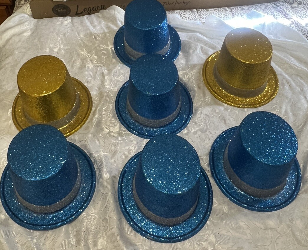 X Glitter Top Hat Fancy Party Plastic Costume Cap Fun Dress Up