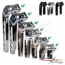 4 " 6" 8" 10" 12" 14"Club Style Tall Handlebar Pullback Riser For Harley Softail