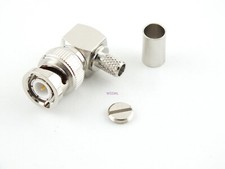 BNC Right Angle Male Crimp Connector RG-8X LMR240 by W5SWL