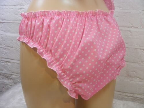 sissy pink COTTON bra panties set underwear top mens lingerie knickers OR WOMEN - Picture 3 of 8