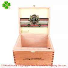 Ashton VSG Wizard 37 Empty Wood Cigar Box 8" x 7" x 4.5"
