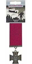 Victoria Cross (VC) Medal Full Size  With Crimson Ribbon Made From Pewter - NEW