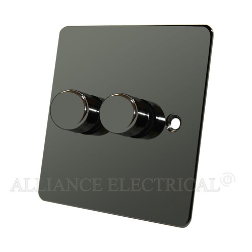 Atenuador LED plano negro níquel 250W - 10 amperios 1 marcha 2G 3G 4G 2 vías atenuador - Imagen 3 de 4