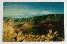 Haleakala Crater Hawaii National Park Mauna Loa HI Mirro-Krome Postcard c1950s