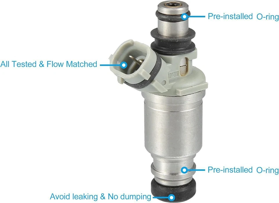 Conjunto de injetores de combustível para 1989-1992 Toyota Corolla 1.6L I4 1990 1991 1.6 4x - Imagem 4 de 4