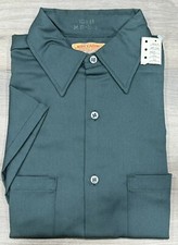 BIG YANK Work Shirt Twill 60s 70s VTG UNION Made USA M Permanent Press Men s NOS
