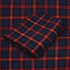 Blue and Red Tartan Plaid Cotton Flannel Fabric - 60" Wide - Sold by the Yard