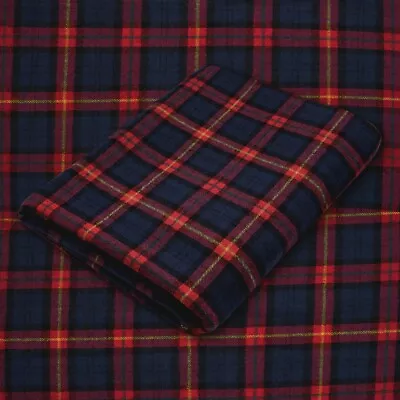 PICO TEXTILES, INC Blue and Red Tartan Plaid Cotton Flannel Fabric - 60" Wide - Sold by the Yard
