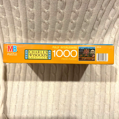 Milton Bradley Puzzle CHARLES WYSOCKIS AMERICANA 1000 Pc Puzzle 4th Of July - Picture 7 of 9