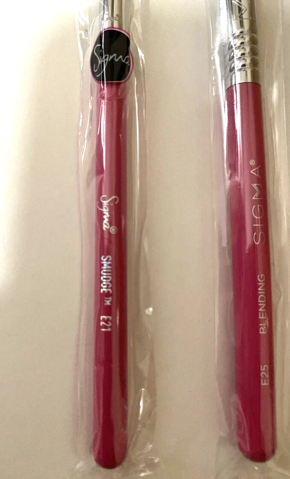 2 x SIGMA красоты мини E25 смешивания + мини E21 смазать путешествий щетки новый в упаковке - Изображение 2 из 4