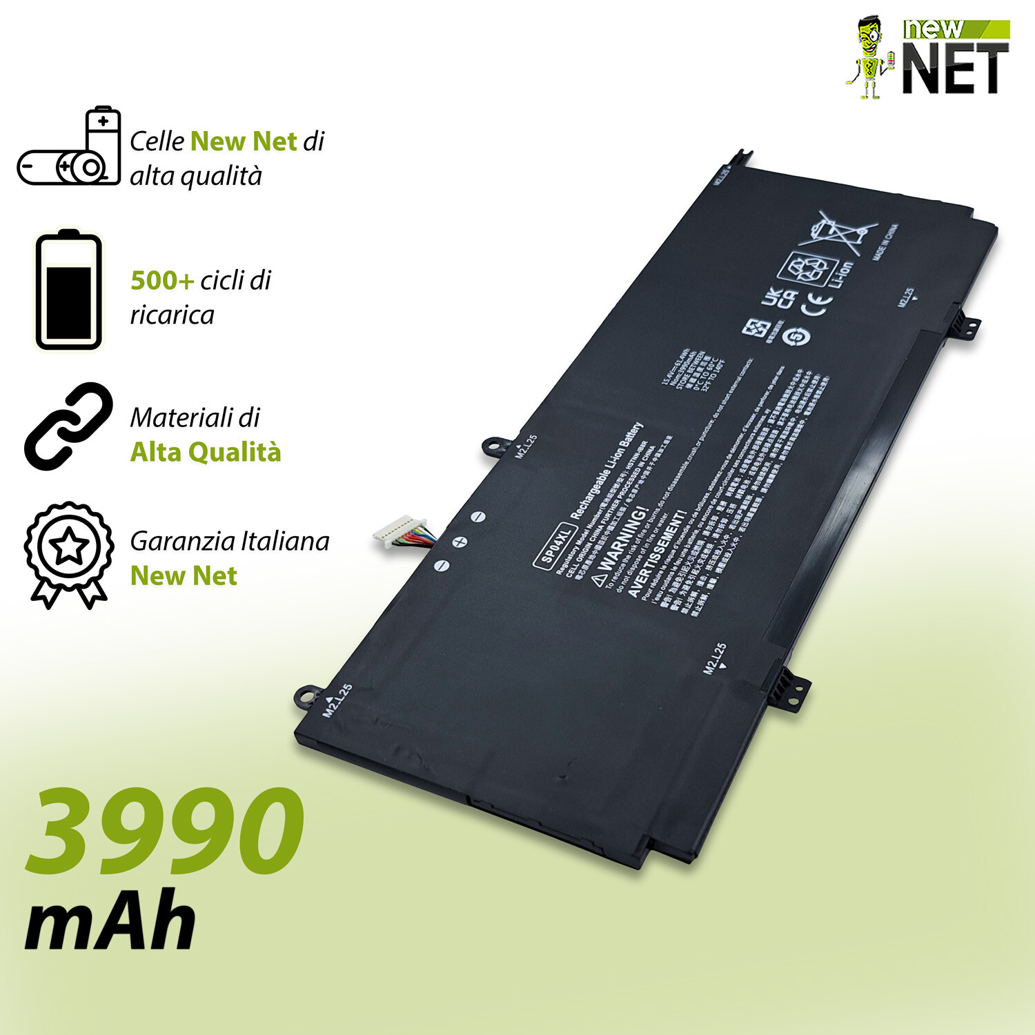 Power Up! Batteria per HP Spectre x360 13-ap0062tu / 13-ap0063tu 15.4V - 4