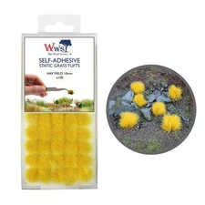 WWS Static Grass Tufts x 100 – Hay Field, 10mm – Model Railway Wargame Scenery