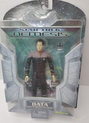STAR TREK Nemesis Commander Data Tricorder 7'' Action Figure Art Asylum 2002 