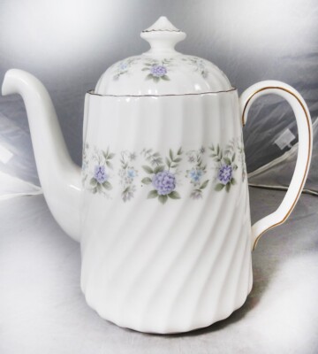 ALPINE SPRING by Minton Coffee Pot 8.75'' tall NEW NEVER USED made England
