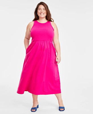 On 34th Trendy Plus Size Tank MIDI Dress