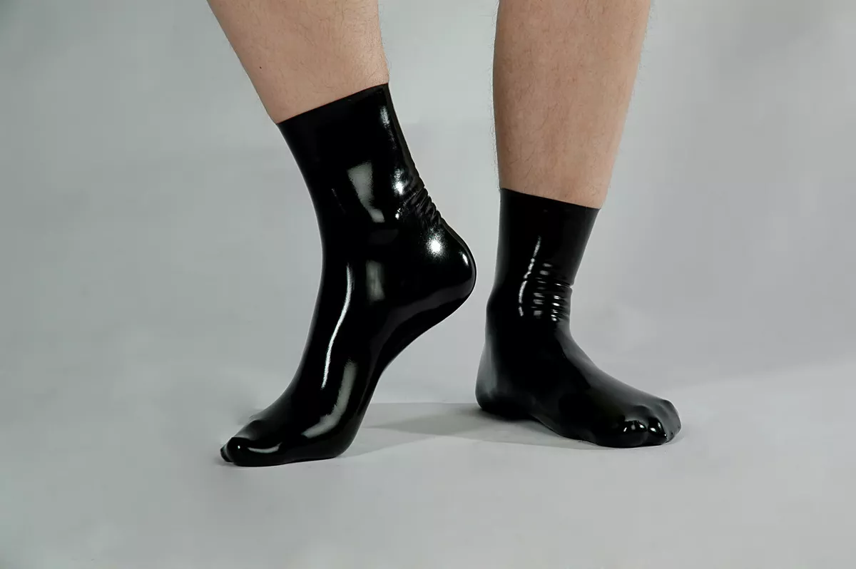 BONDAGE FETISH BDSM RUBBER LATEX SHORT ANKLE SOCKS 1620 GIMP STOCKINGS |  eBay