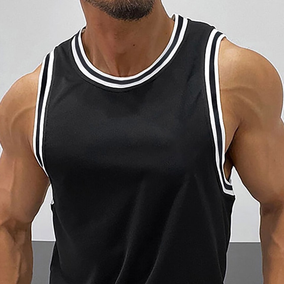 Mens Muscle Gym Vest Racer Back Tank TShirt Vests Summer Training Fit Tee Tops eBay