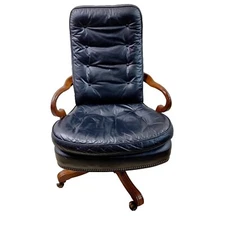 John Widdicomb Gooseneck Arm Traditional Executive Tufted Chair