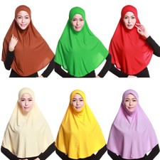 One Piece Amira Muslim Instant Hijab Scarf Pull On Ready Made To Wear Headscarf
