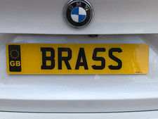 BRASS  BRA5S Exactly as Is. Registration Number personal Cherished Private Plate