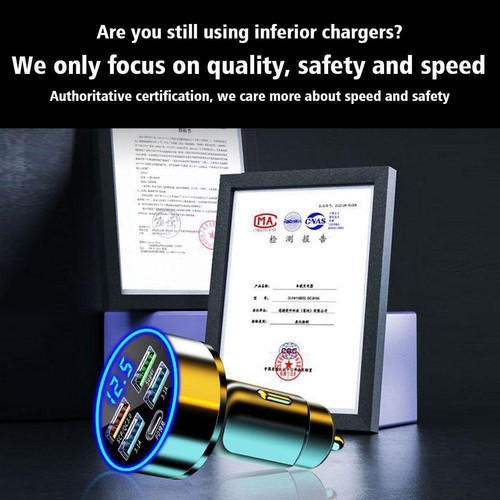 4USB Phone Car Charger Adapter LED Display QC3.0 Fast Accessories_ Charging N1M3 - Picture 10 of 10